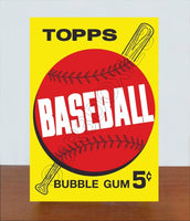 1963 Topps Baseball Wax Pack Wrapper Store Counter Advertising Standup Sign - 1014