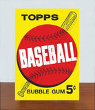 1963 Topps Baseball Wax Pack Wrapper Store Counter Advertising Standup Sign - 1014