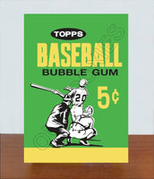 1964 Topps Baseball Wax Pack Wrapper Store Counter Advertising Standup Sign - 1015