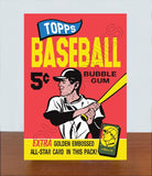 1965 Topps Baseball Wax Pack Wrapper Store Counter Advertising Standup Sign - 1016