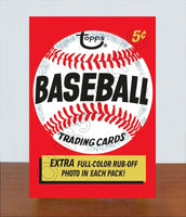1966 Topps Baseball Wax Pack Wrapper Store Counter Advertising Standup Sign - 1017