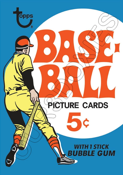 1969 Topps Baseball Wax Pack Wrapper Store Counter Advertising Standup Sign - 1020