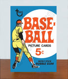 1969 Topps Baseball Wax Pack Wrapper Store Counter Advertising Standup Sign - 1020