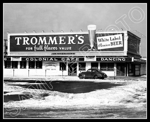 Trommer's Beer Billboard 8X10 Photo - Asbury Park New Jersey 1948 - 2277