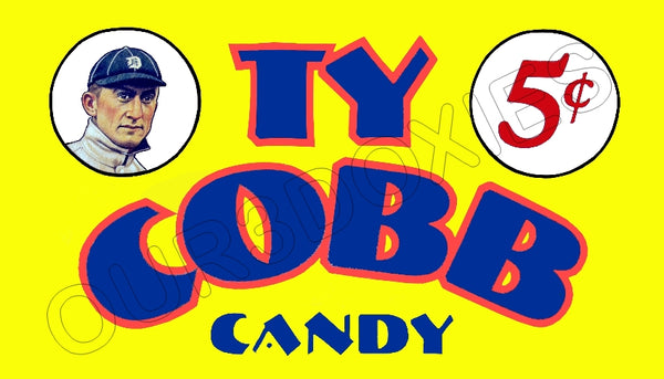 1920's Ty Cobb Candy Store Counter Standup Sign - Detroit Tigers - 784
