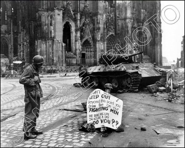 1945 German Sniper Warning 8X10 Photo - 3125