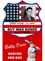Bobby Doerr WWII War Bonds Die Cut Store Counter Standup Sign - Red Sox - 2104