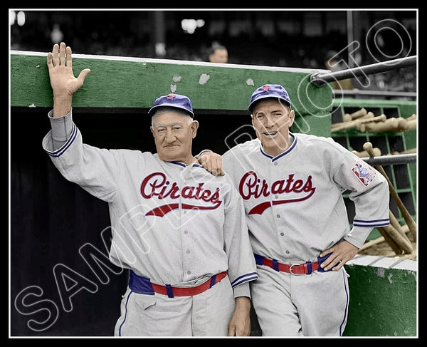 Honus Wagner Pie Traynor Colorized 8X10 Photo - 1939 Pittsburgh Pirates - 2070