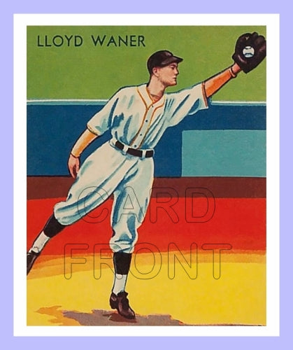 1934-1936 Diamond Stars Lloyd Waner Reprint Card - Pittsburgh Pirates - 3357