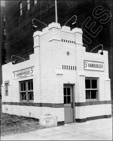 1929 White Castle Restaurant 8X10 Photo - Cincinnati Ohio - 2381