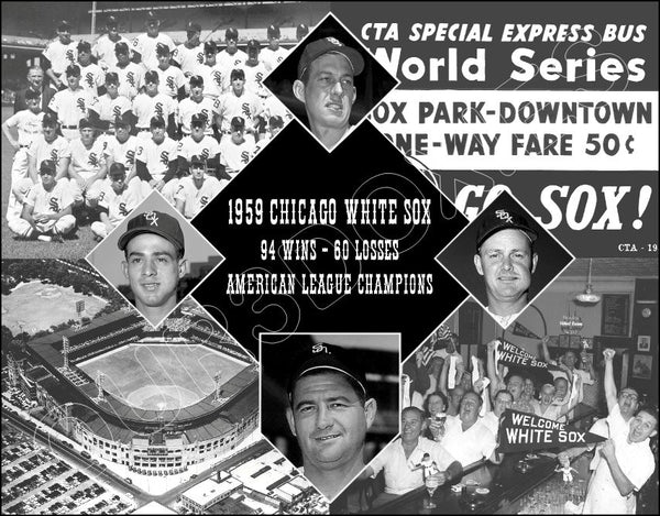 1959 Chicago White Sox Diamond 11X14 Photo - Fox Aparicio Doby Lollar Wynn - 2188