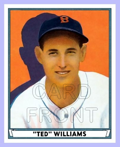 1941 Play Ball Ted Williams Reprint Card - Boston Red Sox - 3363