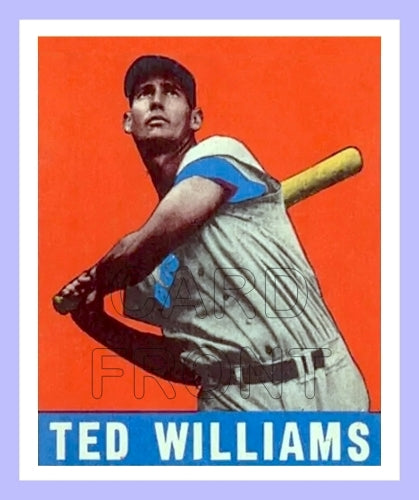 1948 Leaf Ted Williams Reprint Card - Boston Red Sox - 3395