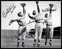 Ted Williams Joe Dimaggio 11X14 Photo - Autographed Bobby Doerr Red Sox Yankees - 2087