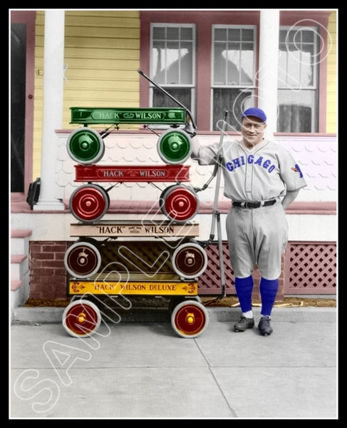 Hack Wilson Colorized 8X10 Photo - 1930 Chicago Cubs - 840