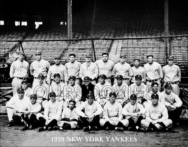 1928 New York Yankees 11X14 Photo - Gehrig Ruth Hoyt Lazzeri - 2200