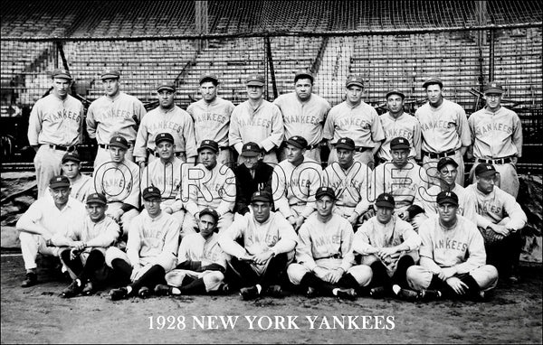 1928 New York Yankees Poster 11X17 - Gehrig Ruth Hoyt Lazzeri - 2201