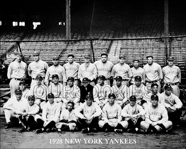 1928 New York Yankees 8X10 Photo - Gehrig Ruth Hoyt Lazzeri - 2199