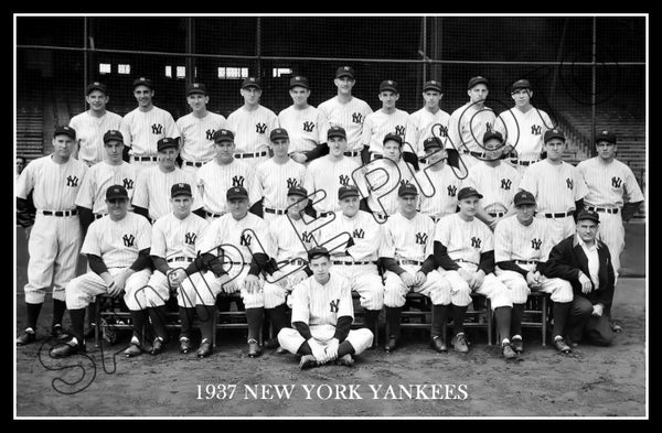 1937 New York Yankees Poster 11X17 - Gehrig Dimaggio Lazzeri Dickey Gomez - 2203