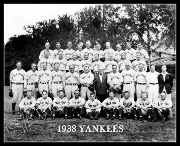 1938 New York Yankees 8X10 Photo - Gehrig McCarthy Dickey Ruffing - 2204