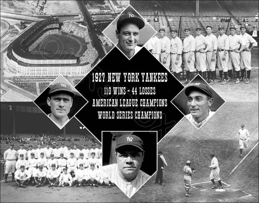 Matted 8x10 Photo- 1927 New York Yankees