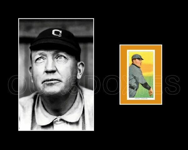 Cy Young T206 Card Matted Photo Display 8X10 - Cleveland Naps - 2292